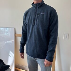 Patagonia Men's Dark Blue Zip-Up Sweater